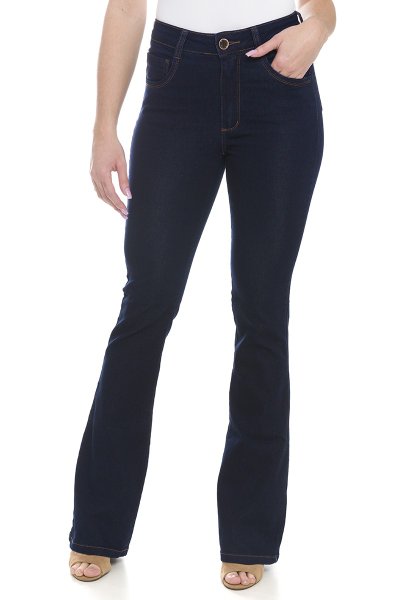 112907 Calça Jeans Feminina Flare ( frente 01 )